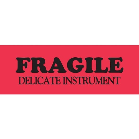Label, DL8011, FRAGILE DELICATE INSTRUMENT, 1-1/2" X 4"