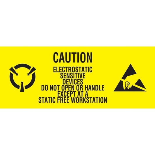 Label, DL9060, CAUTION ELECTRONIC SENSITIVE DEVICES, 1" X 2-1/2"