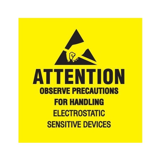 Label, DL9080, ATTENTION OBSERVE PRECAUTIONS FOR HANDLING, 2" X 2"