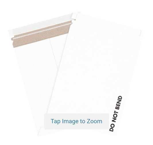 Do Not Bend Flat Mailers, 9" x 11 1/2", White, 100/Case