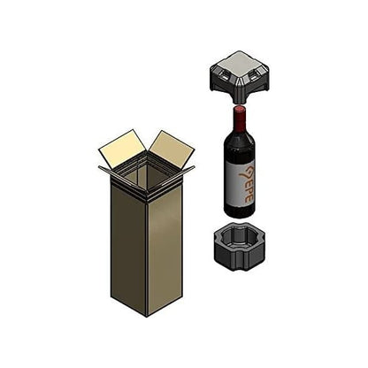 Universal Wine Shipping Box, Single Bottle