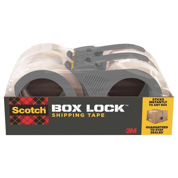 3M Scotch Box Lock 1.88 in. W X 54.6 yd L Shipping Tape with Dispenser