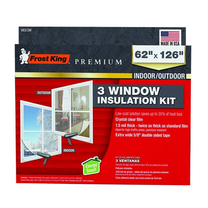Frost King Clear Indoor and Outdoor Window Shrink Film 62 in. W X 126 in. L