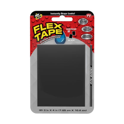 Flex Seal Family of Products Flex Tape MINI 3 in. W X 4 in. L Black Waterproof Repair Tape
