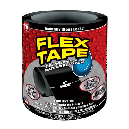 Flex Seal Family of Products Flex Tape 4 in. W X 5 ft. L Black Waterproof Repair Tape