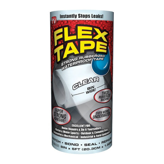 Flex Seal Family of Products Flex Tape 8 in. W X 5 ft. L Clear Waterproof Repair Tape