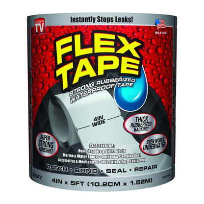 Flex Seal Family of Products Flex Tape 4 in. W X 5 ft. L Gray Waterproof Repair Tape