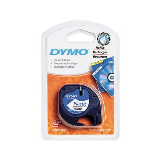 Dymo LetraTag 1/2 in. W X 156 in. L White Plastic Label Maker Tape