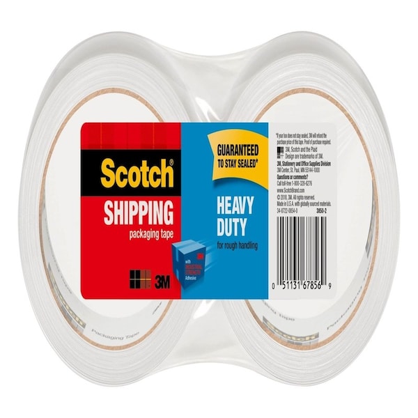 Scotch 1.88 in. W X 54.6 yd L Shipping Tape