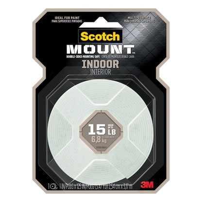 Scotch Mount 125 in. L X 1 in. W Double-Sided Mounting Tape
