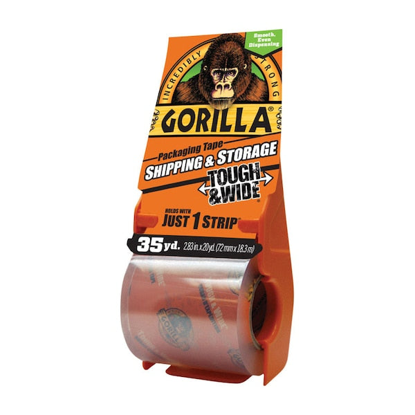 Gorilla 2.88 in. W X 35 yd L Heavy-Duty Packaging Tape with Dispenser