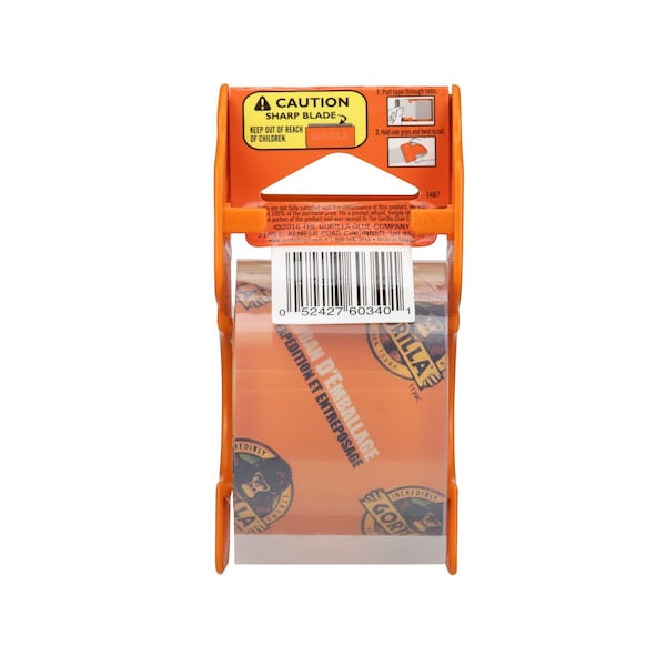 Gorilla 1.88 in. W X 25 yd L Heavy-Duty Packaging Tape with Dispenser