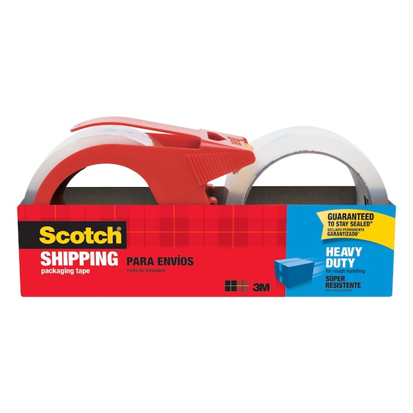 3M Scotch 1.88 in. W X 38.2 yd L Heavy-Duty Packaging Tape with Dispenser