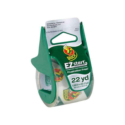 Duck EZ Start 1.88 in. W X 22.2 yd L Packaging Tape with Dispenser