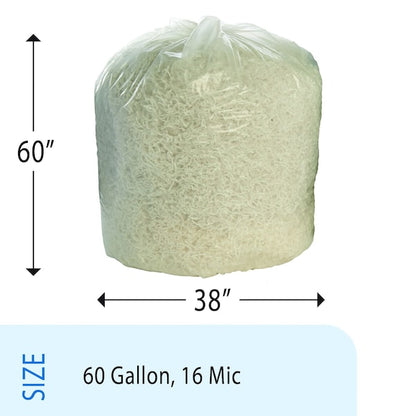 HDPE ProPerformance Coreless Bags 60 Gallon Bags Case of 200 bags, 200PK