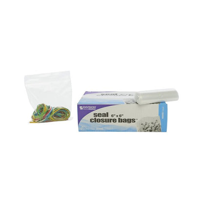 Clear Resealable Zipper Seal Storage Bags 6 x 6 Case of 1000 Bags, 1000PK