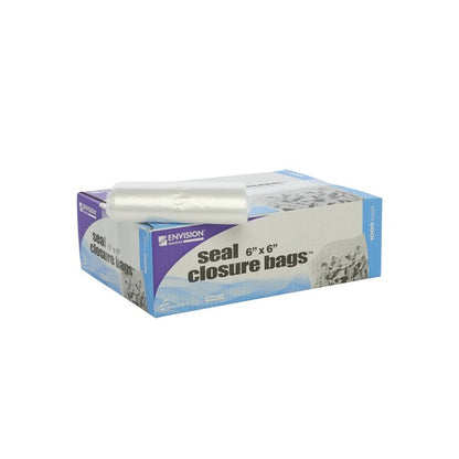 Clear Resealable Zipper Seal Storage Bags 6 x 6 Case of 1000 Bags, 1000PK