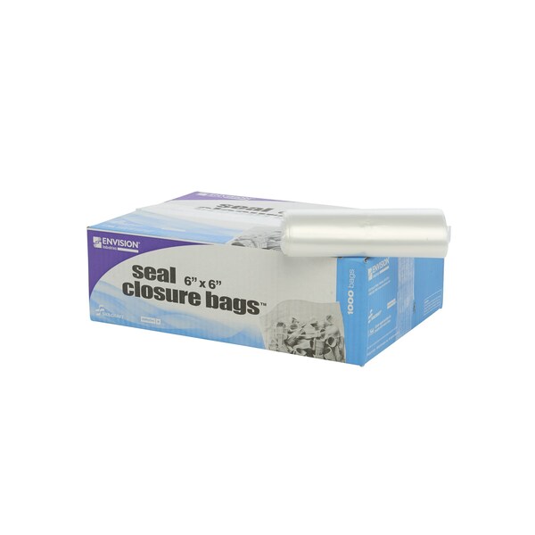 Clear Resealable Zipper Seal Storage Bags 6 x 6 Case of 1000 Bags, 1000PK
