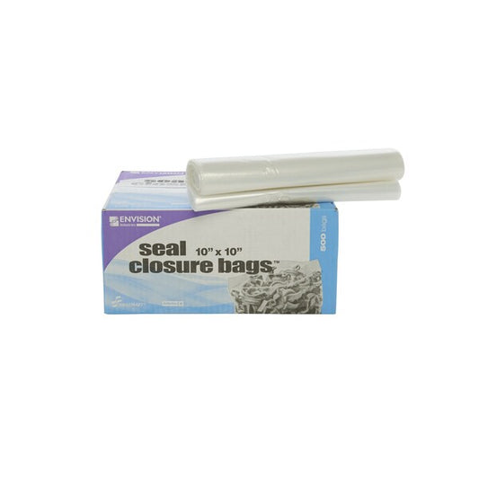 Clear Resealable Zipper Seal Storage Bags 10 x 10 Case of 500 Bags, 500PK