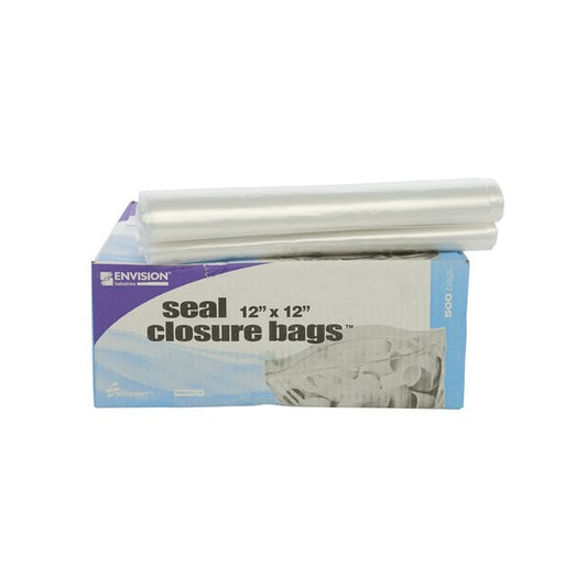 Clear Resealable Zipper Seal Storage Bags 12 x 12 Case of 500 Bags, 500PK