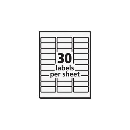 Repositionable Address Labels w/SureFeed, Laser, 1x2.625, Wht, PK3000
