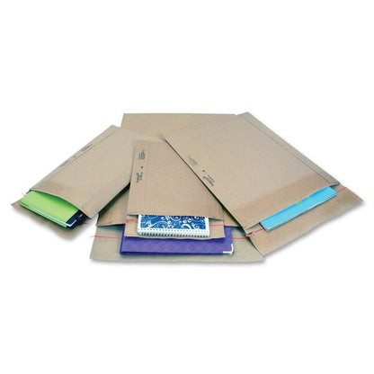 Rigi Bag Mailer, #4, Square Flap, Self-Adhesive, 9.5x13, Kraft, PK200