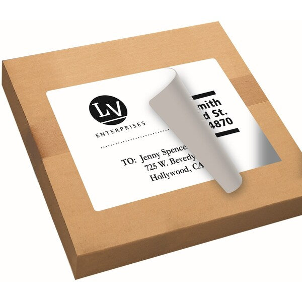 Shipping Labels w/TrueBlock Tech, Laser Printers, 8.5x11, White, PK100