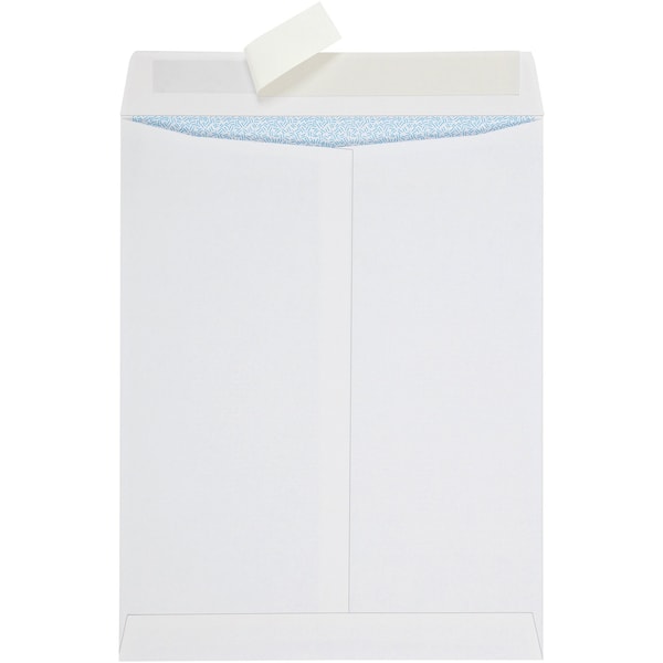 Redi-Strip Security Tinted Envelope, #13 1/2, Square, 10x13, Wt, PK100