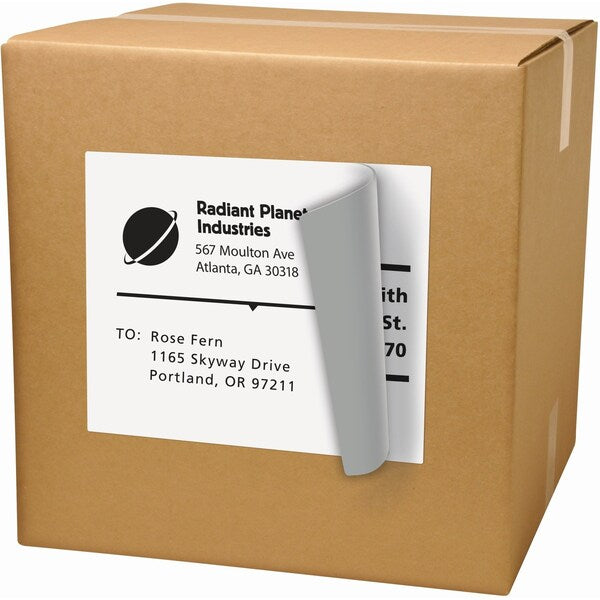 Shipping Labels w/TrueBlock Tech, Laser Printers, 8.5x11, White, PK25