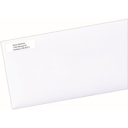 EcoFriendly Mailing Label, Inkjet/Laser Printers, 0.5x1.75, Wht, PK800