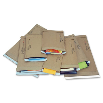 Padded Mailer, #7, Paper Lining, Fold Flap, 14.25x20, Kraft, PK50