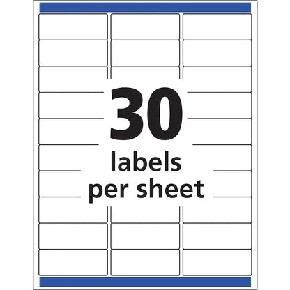 Clear Easy Peel Mailing Label w/Sure Feed, Inkjet, 1x2.63, Clr, PK750