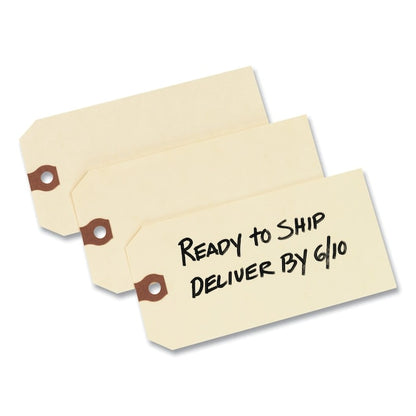 Unstrung Shipping Tags, 11.5 pt. Stock, 6.25 x 3.13, Manila, 1000PK