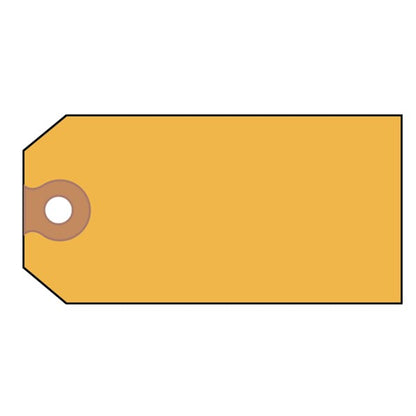 Unstrung Shipping Tags, 11.5 pt. Stock, 4.75 x 2.38, Yellow, 1000PK
