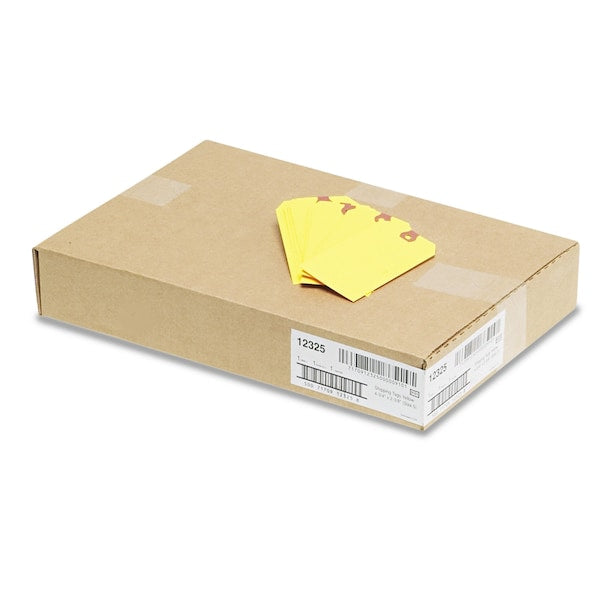 Unstrung Shipping Tags, 11.5 pt. Stock, 4.75 x 2.38, Yellow, 1000PK