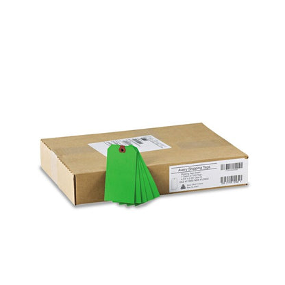 Unstrung Shipping Tags, 11.5 pt. Stock, 4.75 x 2.38, Green, 1000PK