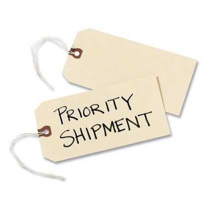Strung Shipping Tags, 11.5 pt. Stock, 6.25 x 3.13, Manila, 1000PK