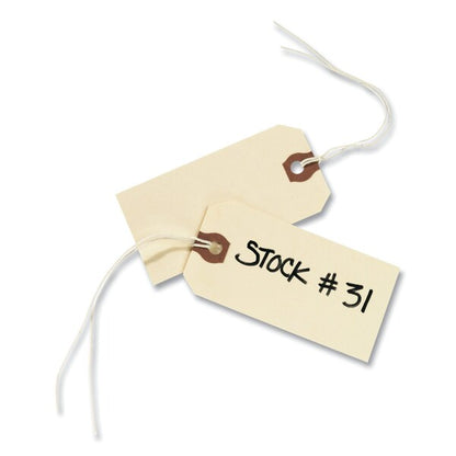 Strung Shipping Tags, 11.5 pt. Stock, 6.25 x 3.13, Manila, 1000PK