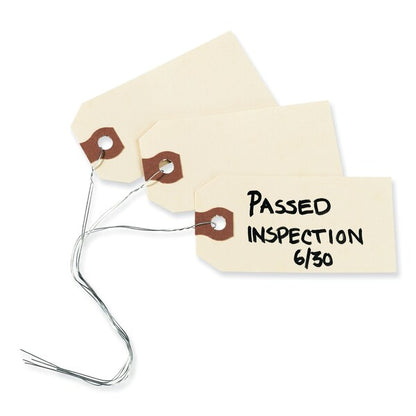 Double Wired Shipping Tags, 11.5 pt. Stock, 2.75 x 1.38, Manila, 1000PK