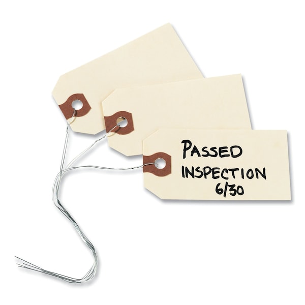 Double Wired Shipping Tags, 11.5 pt. Stock, 3.25 x 1.63, Manila, 1000PK