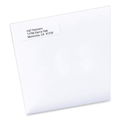 Labels, Inkjet/Laser Printers, 0.5 x 1.75, White, PK8000