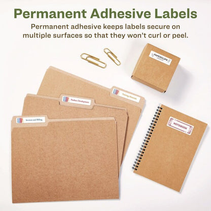 EcoFriendly Mailing Label, Inkjet/Laser Printers, 0.5x1.75, Wht, PK800