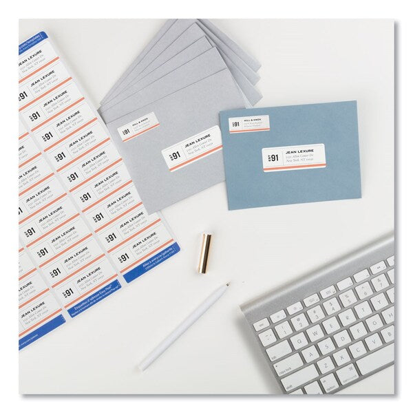 Easy Peel White Address Labels w/ Sure Feed Technology, Laser Printers, 1 x 2.63, White, 3000PK