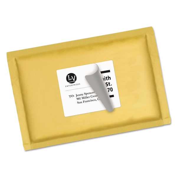 Shipping Labels w/TrueBlock Tech, Laser Printers, 3.33x4, White, PK600