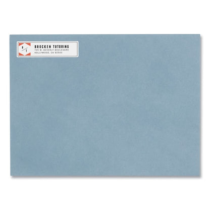 Easy Peel Wht Address Labels w/Sure Feed, Laser, 0.5x1.75, Wht, PK8000