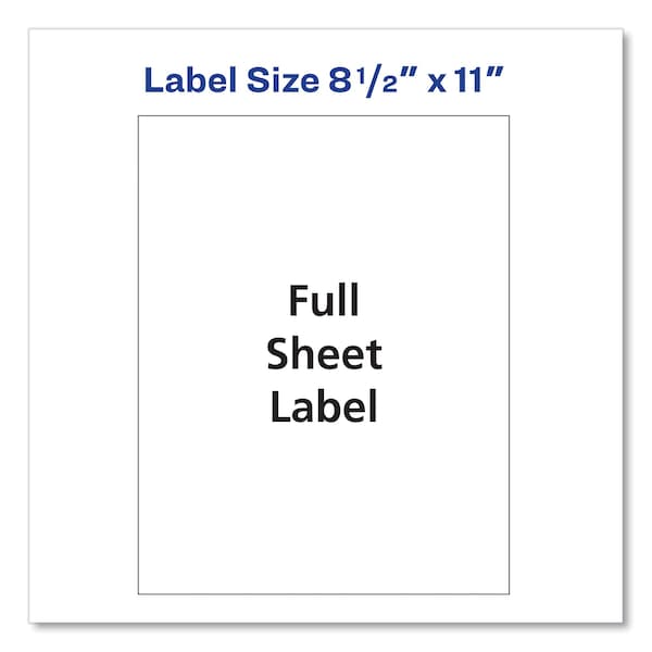 Shipping Labels w/TrueBlock Tech, Laser Printers, 8.5x11, White, PK25