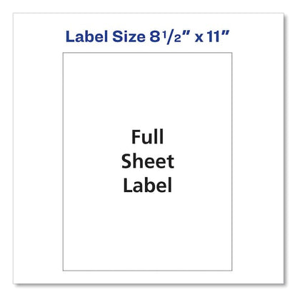 Shipping Labels w/TrueBlock Tech, Laser Printers, 8.5x11, White, PK25