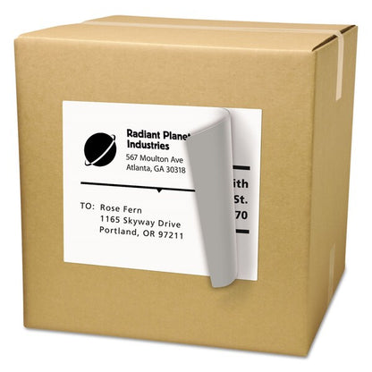 Shipping Labels w/TrueBlock Tech, Laser Printers, 8.5x11, White, PK25