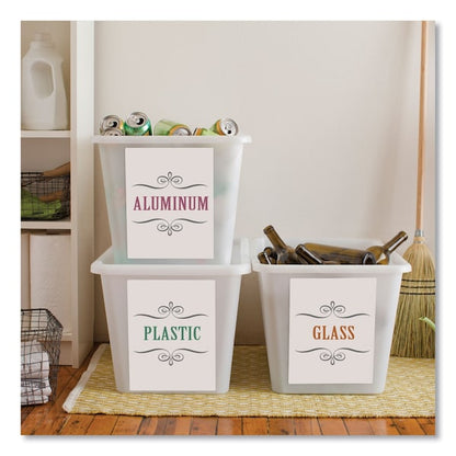 Shipping Labels w/TrueBlock Tech, Laser Printers, 8.5x11, White, PK25