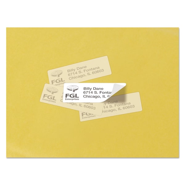 Repositionable Address Labels w/SureFeed, Laser, 1x2.625, Wht, PK3000